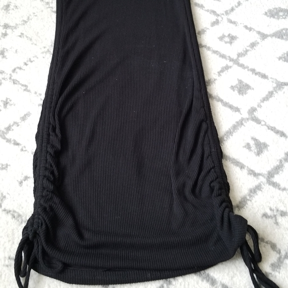 Windsor Ribbed Cinched Black Tank Dress Sz L - Picture 13 of 13